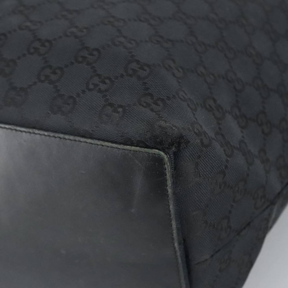 GUCCI GG Canvas Tote Bag Black Gold 002 1097 2404 Auth 97577 - Picture 15 of 16